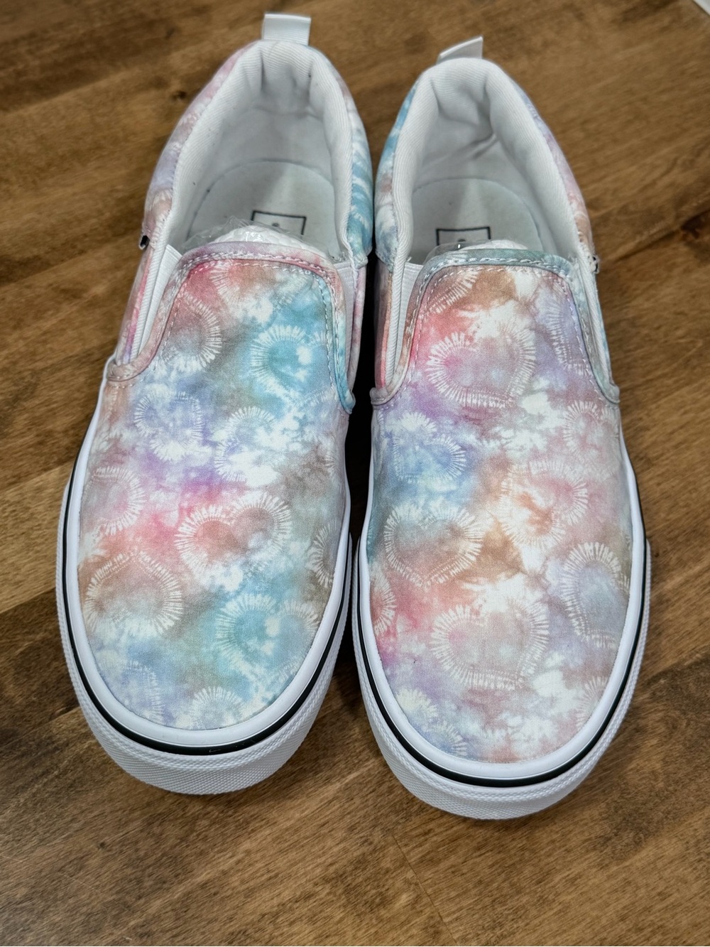 Vans women’s Slip-On Sneakers - Pastel Tie-Dye- video in listing
